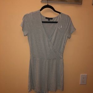 Grey wrap front romper